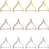 SUPERFINDINGS 12Pcs 3 Colors Rack Plating Brass Micro Pave Cubic Zirconia Ice Pick Pinch Bails KK-FH0004-29-1