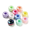 UV Plating Rainbow Iridescent Acrylic European Beads X-MACR-P040-13-1