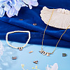 10Pcs 5 Styles Natural Black Lip Shell Beads SSHEL-TA0001-25-7