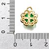 Brass Micro Pave Cubic Zirconia Pendants KK-D385-01G-02-3