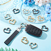 12Pcs 3 Colors Alloy Spring Gate Rings FIND-TA0010-06-7