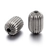 304 Stainless Steel Corrugated Beads STAS-P218-25-12mm-2