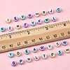 100G Flat Round Craft Style Opaque Acrylic Beads SACR-FS0001-34-5
