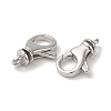 Rhodium Plated 925 Sterling Silver Lobster Claw Clasps STER-D006-17P-2