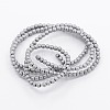 Electroplate Non-magnetic Synthetic Hematite Frosted Round Beads Strands G-N0014-2mm-21-2