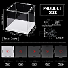 Plastic Minifigures Display Cases with White Bases ODIS-WH0043-151B-2