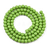 Opaque Solid Color Glass Beads Strands GLAA-T032-P10mm-06-3