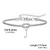 304 Stainless Steel Initial Charm Bracelets FS-WGD8E41-25-1