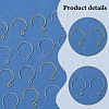 24Pcs 2 Colors Ion Plating(IP) 304 Stainless Steel Earring Hooks STAS-FS0001-65-3
