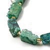 Electroplated Natural Druzy Agate Beads Strands G-R012-A02-06-3