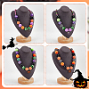 4Pcs 4 Styles Halloween Theme ABS Plastic Imitation Pearl & Acrylic & Resin Beaded Necklaces Set NJEW-AB00008-4