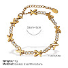 304 Stainless Steel & Cubic Zirconia Link Chain Bracelets for Women WG9D37B-01-1