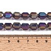 Electroplate Transparent Column Glass Beads Strands EGLA-A043-02-AB05-4