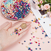 20 Colors Spray Painted ABS Plastic Imitation Pearl Beads OACR-SC0001-43-3