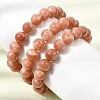 10MM Natural Sunstone Round Beaded Stretch Bracelets for Women GG-CBA3F02-11B-3