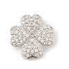 Brass Micro Pave Cubic Zirconia Slide Charms ZIRC-I068-06P-01-1