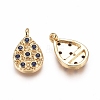 Brass Micro Pave Cubic Zirconia Pendants KK-D156-07G-A-2