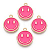 Light Gold Tone Alloy Enamel Pendants ENAM-N056-197A-3