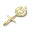 Brass Micro Pave Cubic Zirconia Pendants KK-Q070-01A-G-2