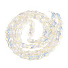 Transparency Electroplate Glass Beads Strands GLAA-T023-40A-08-2