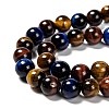 Natural Tiger Eye Beads Strands X-G-F173-14-8mm-3