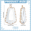 10Pcs Clear Glass Pendants GLAA-BC0001-37-2