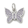 Rack Plating Brass Micro Pave Cubic Zirconia Pendants X-KK-K392-42P-1