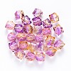Two Tone Transparent Spray Painted Acrylic Beads ACRP-T005-26I-1