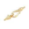 Brass Hook Clasps KK-Z132-14G-1