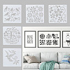 24 Sheets 24 Styles Plastic Drawing Stencil DIY-CW0001-13-8