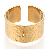 304 Stainless Steel Open Cuff Finger Ring Components STAS-WH0047-69G-1