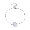 Electroplated Natural Quartz Bead Bracelets BJEW-JB10708-3