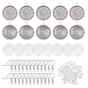 ARRICRAFT DIY 25 Pair Half Round Earring Making Kits DIY-AR0001-34-1