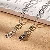 Tarnish Resistant 304 Stailess Steel Heart Link Bracelets BJEW-N280-04-4