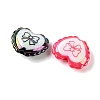 UV Plating Printed Opaque Acrylic European Beads AC-CBAEAA8-17-2