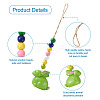 Crafans 4Pcs 4 Style Easter Theme Plastic Hen & Rabbit Pendant Decorations HJEW-CF0001-16B-11