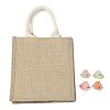 Jute Tote Bags Soft Cotton Handles Laminated Interior ABAG-F003-07-1