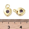 Brass Micro Pave Cubic Zirconia Charms KK-C051-07G-01-3