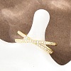 Brass Micro Pave Cubic Zirconia Finger Rings RJEW-D340-01G-06-4