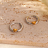 304 Stainless Steel Heart Huggie Hoop Earrings for Women WG7102D-01-2