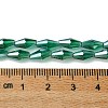 Transparent Electroplate Glass Beads Strands GLAA-K064-05A-PL01-4