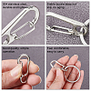 ARRICRAFT 20Pcs 2 Colors Zinc Alloy Rock Climbing Carabiners KEYC-AR0001-02-4