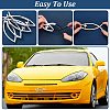 AHADERMAKER 4Pcs 2 Styles Acrylic Self-adhesive Car Sticker DIY-GA0006-26A-3