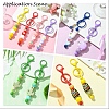 Spray Painted Alloy Bar Beadable Keychain for Jewelry Making DIY Crafts KEYC-A011-02B-3