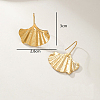 Minimalist 201 Stainless Steel Ginkgo Leaf Earrings for Women JX5864-5