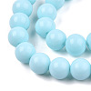 Opaque Solid Color Glass Beads Strands LS-GLAA-T032-P10mm-10-3