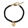 304 Stainless Steel Charm Bracelets BJEW-I292-29M-G-2