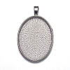 Alloy Pendant Cabochon Settings X-PALLOY-A15657-N-NF-1