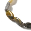 Natural Bamboo Leaf Agate Beads Strands G-NH0014-B01-03-4