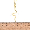 Brass Snake Pendant Cable Chain Necklaces for Women NJEW-S438-01B-G-5